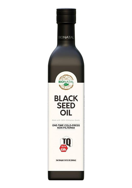BioNatal Huile de Graines Noires Éthiopienne 16oz avec étiquette