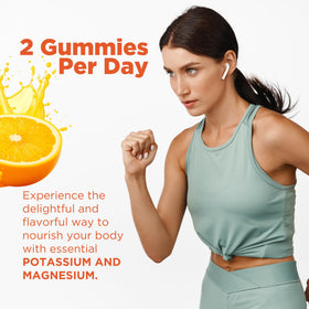 BionerLab Gummies de Potassium et Magnésium 250mg avec Vitamines B6 D3 C