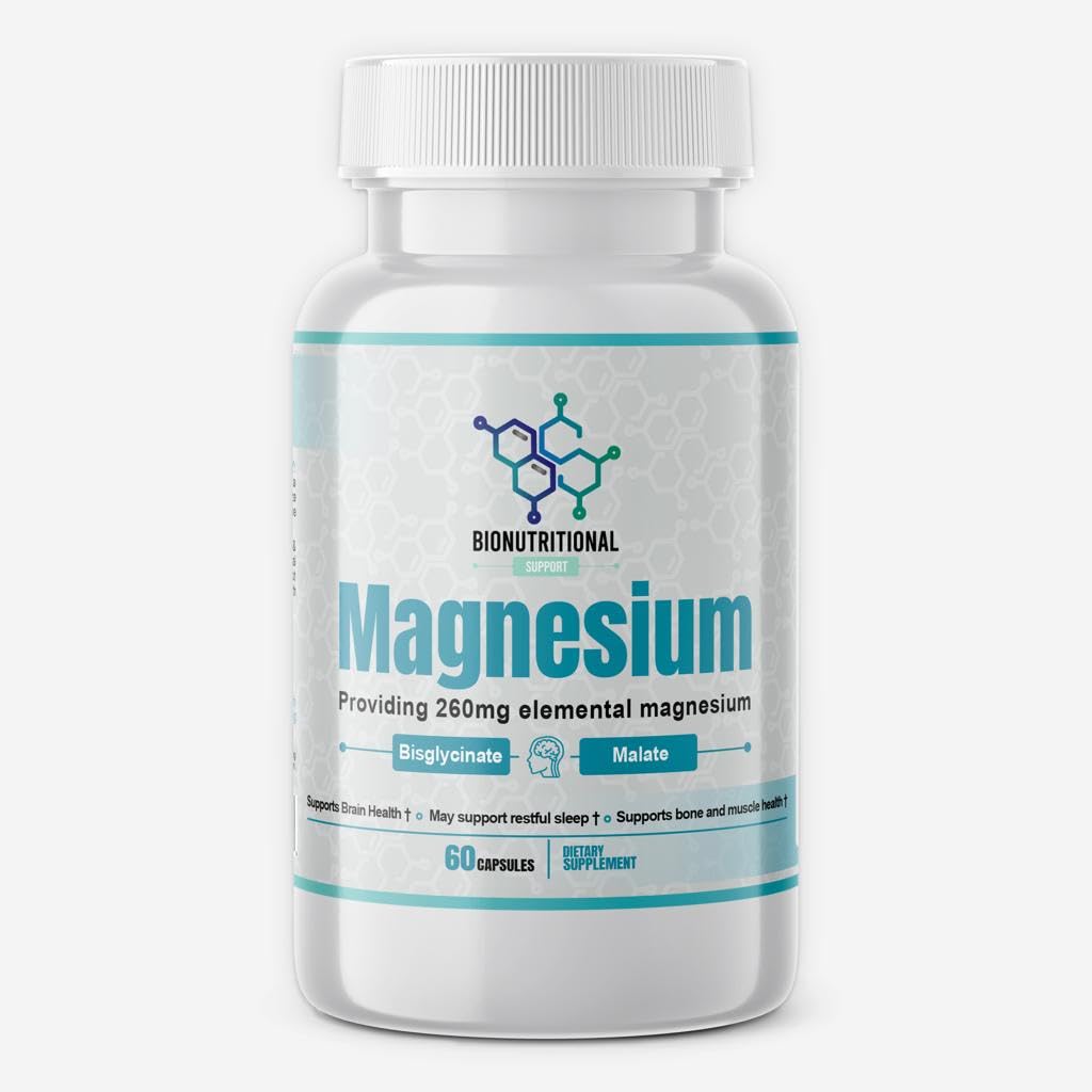 Bionutritional Support Magnésium 260 mg avant et arrière