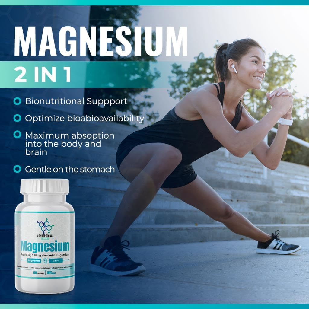 Bionutritional Support Magnésium 260 mg avec d'autres compléments alimentaires