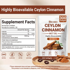 Biookultra Cannelle de Ceylan avec huile MCT, vue arrière