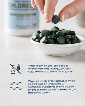 BioOptimal Chlorella Bio 500mg comprimés avec fruits