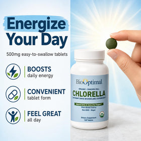 BioOptimal Chlorella Bio 500mg emballage