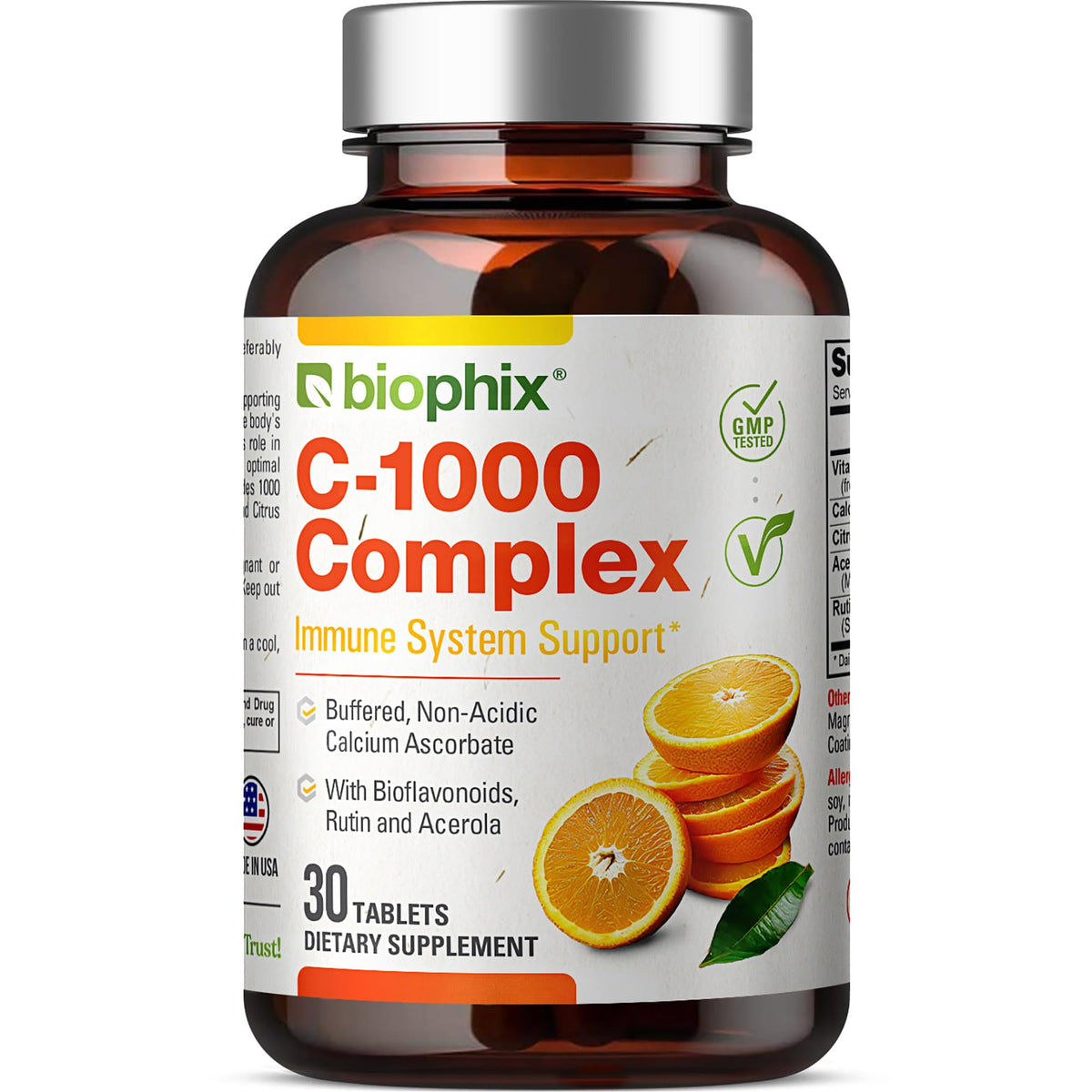 biophix Complex de Vitamine C 1000 mg 30 comprimés, emballage avant