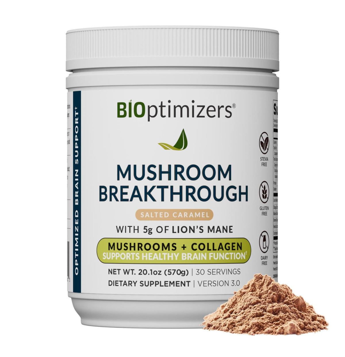 BIOptimizers café aux champignons alternative caramel salé vue de face