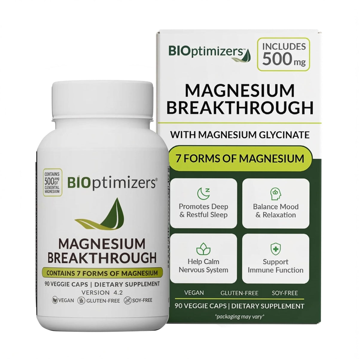 BIOptimizers complément magnésium 500mg devant vue