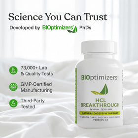 BIOptimizers HCL Breakthrough capsules avec verre d'eau