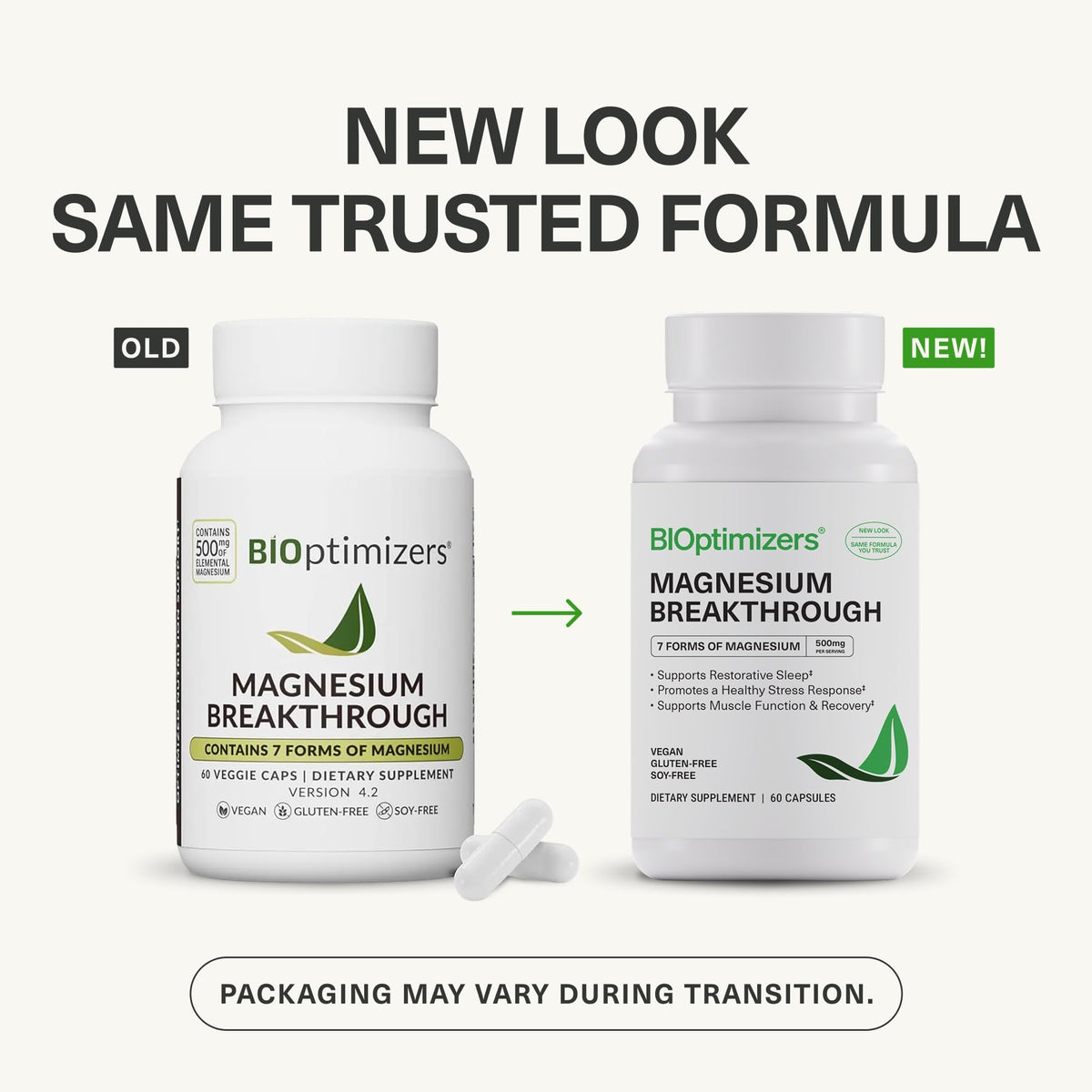 BIOptimizers Magnésium 500mg affichage des capsules