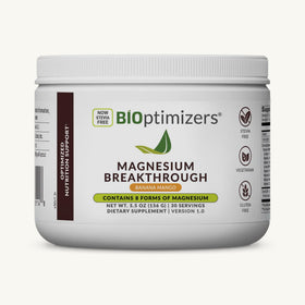 BIOptimizers Magnesium Breakthrough Drink 209g en poudre, saveur banane mangue
