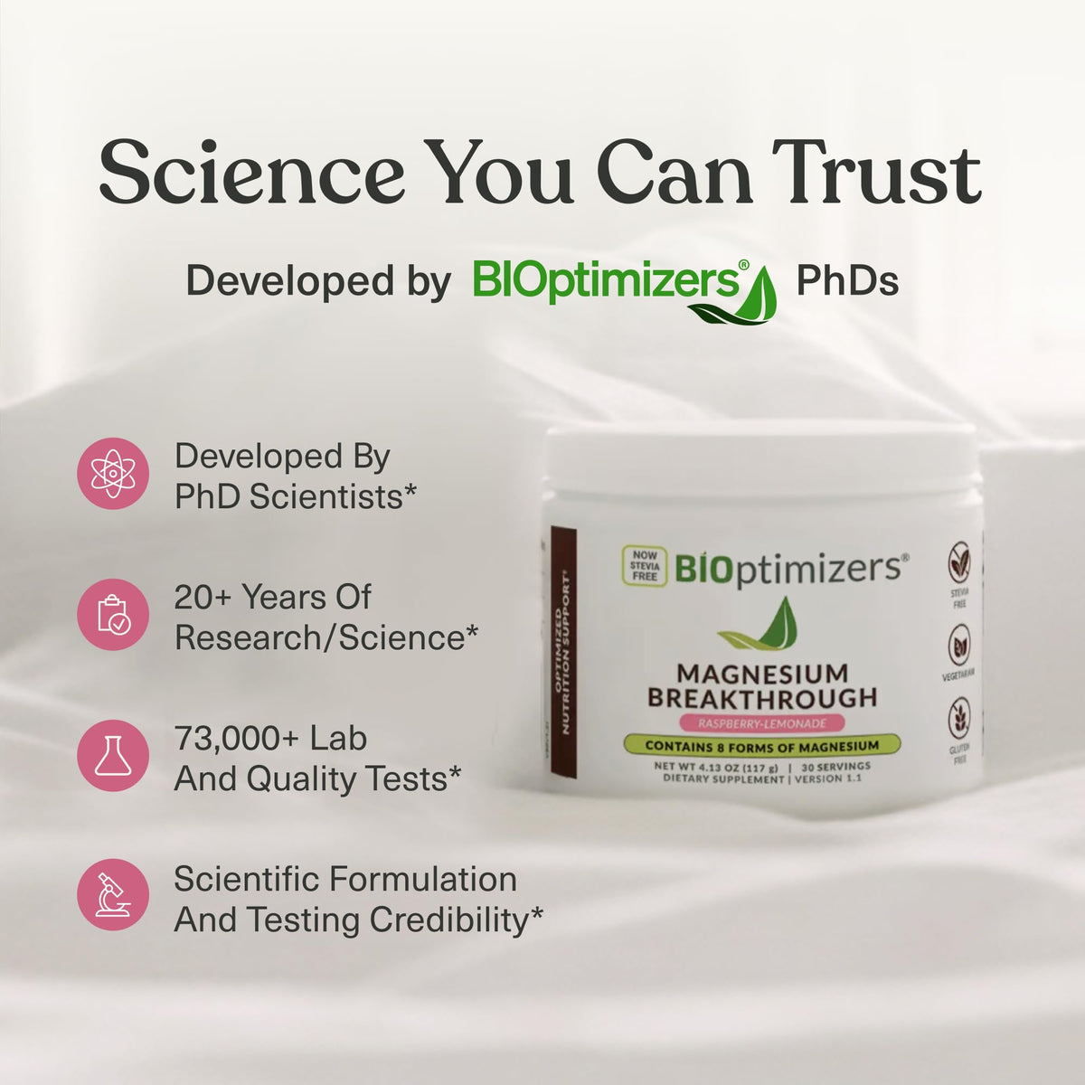 BIOptimizers Magnesium Breakthrough Drink with fruits for flavor
