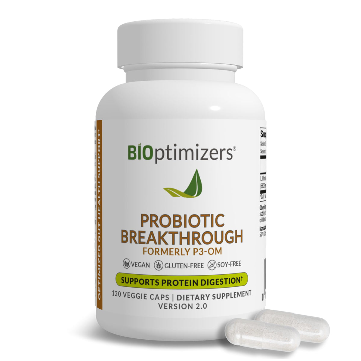 BIOptimizers Probiotic Breakthrough 120 capsules végétales, vue de face