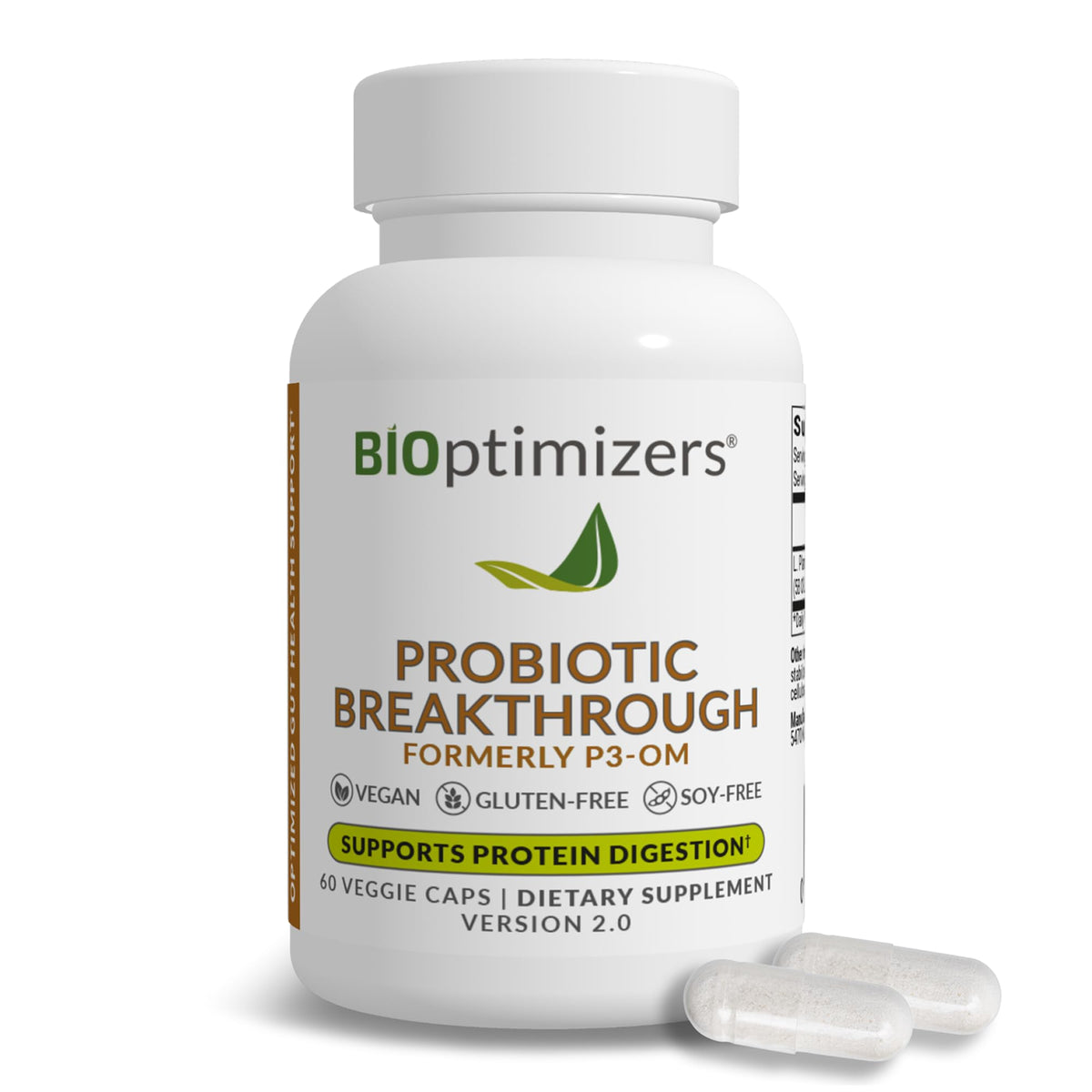 BIOptimizers Probiotic Breakthrough 60 capsules végétales vue de face