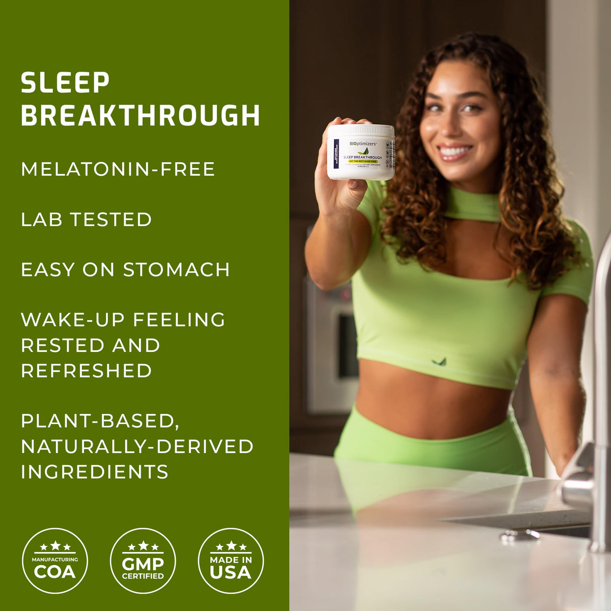 BIOptimizers Sleep Breakthrough 2.0 emballage avec informations nutritionnelles