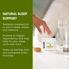 BIOptimizers Sleep Breakthrough 2.0 poudre à côté d'une cuillère doseuse