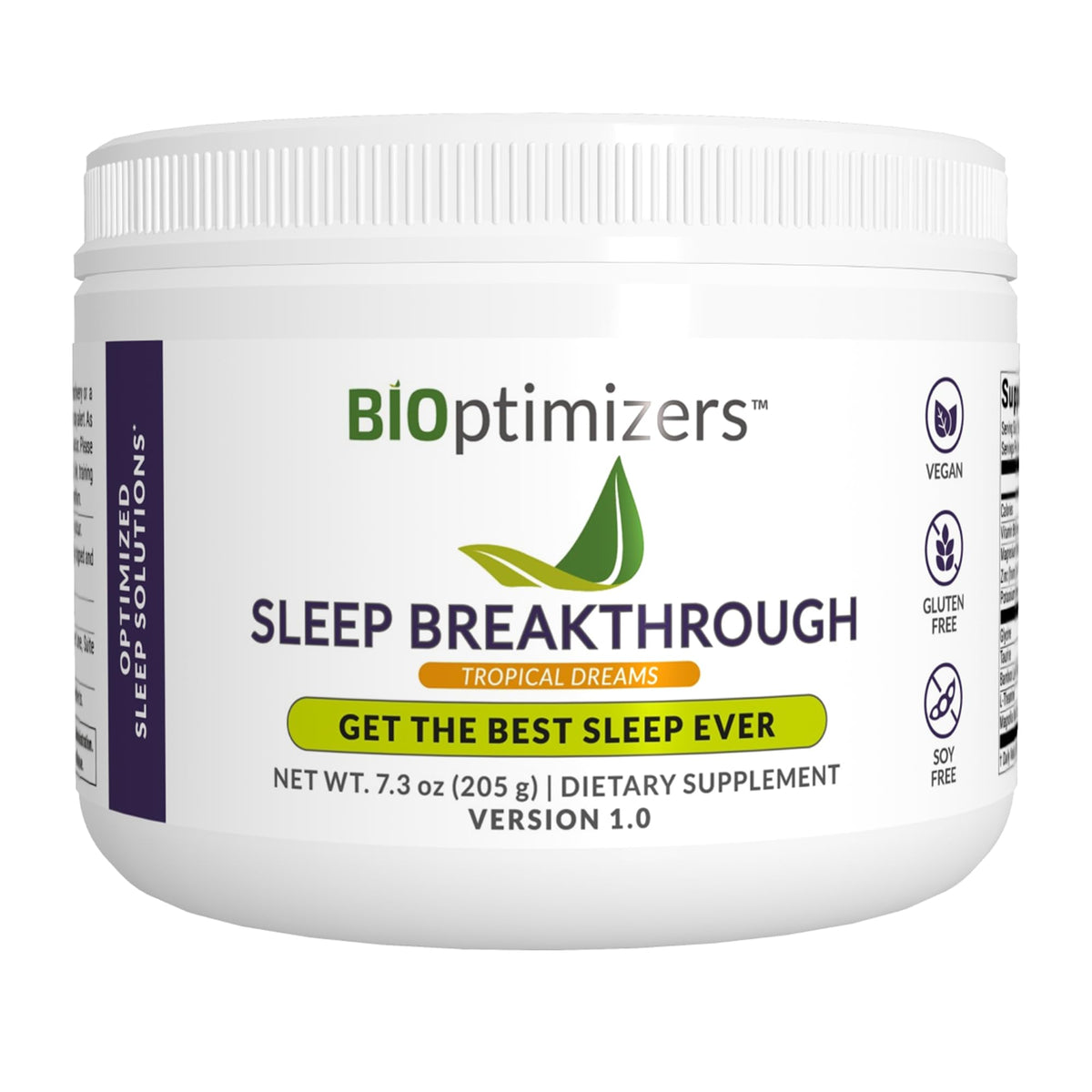 BIOptimizers Sleep Breakthrough poudre de soutien au sommeil 202,5 g vue de face