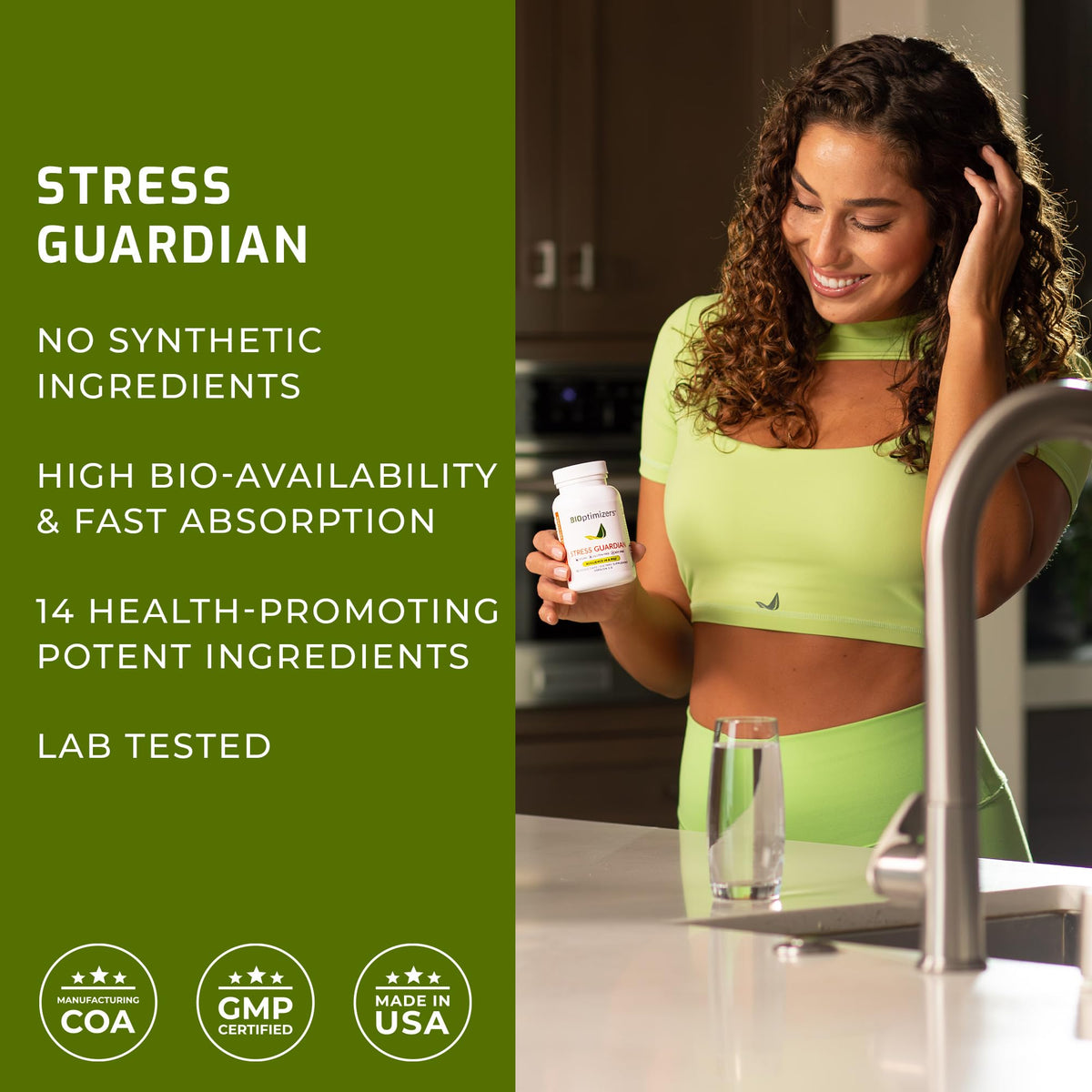 BIOptimizers Stress Guardian 45 capsules sur une table