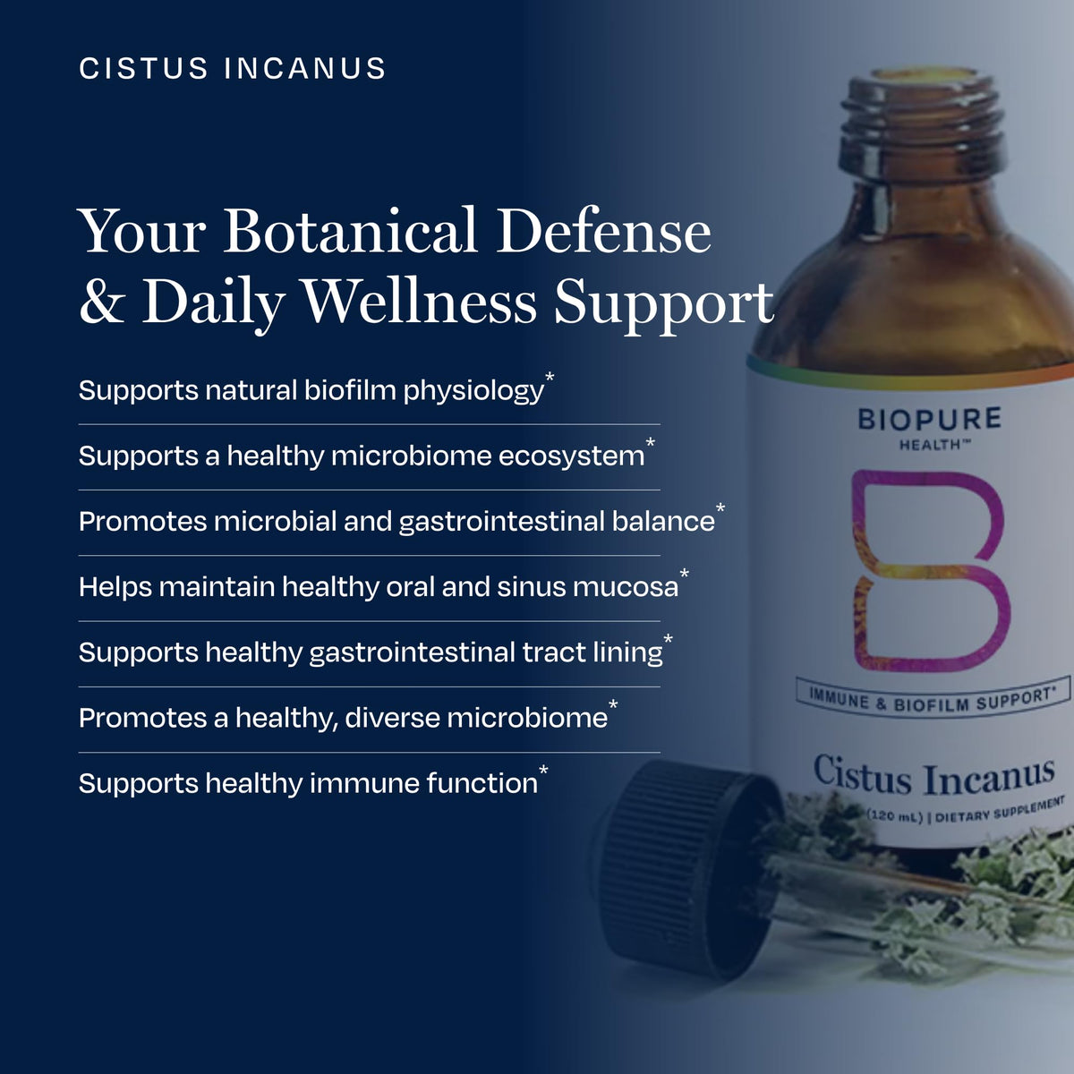 BioPure Cistus Incanus capsules dans un bol
