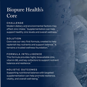 BioPure Core flacon ouvert avec capsules visibles