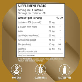 bioQuad Lactoferrin Gold 1.8 capsules en gros plan