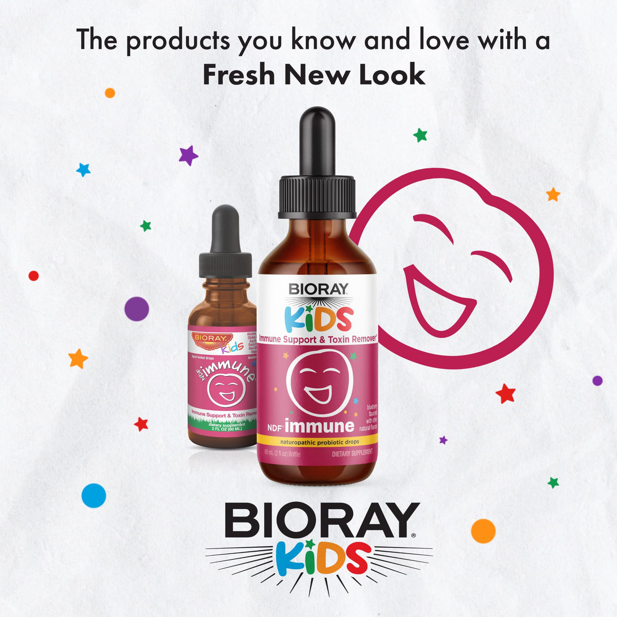 Bioray Kids NDF daily wellness 60 ml bouteille sur fond neutre