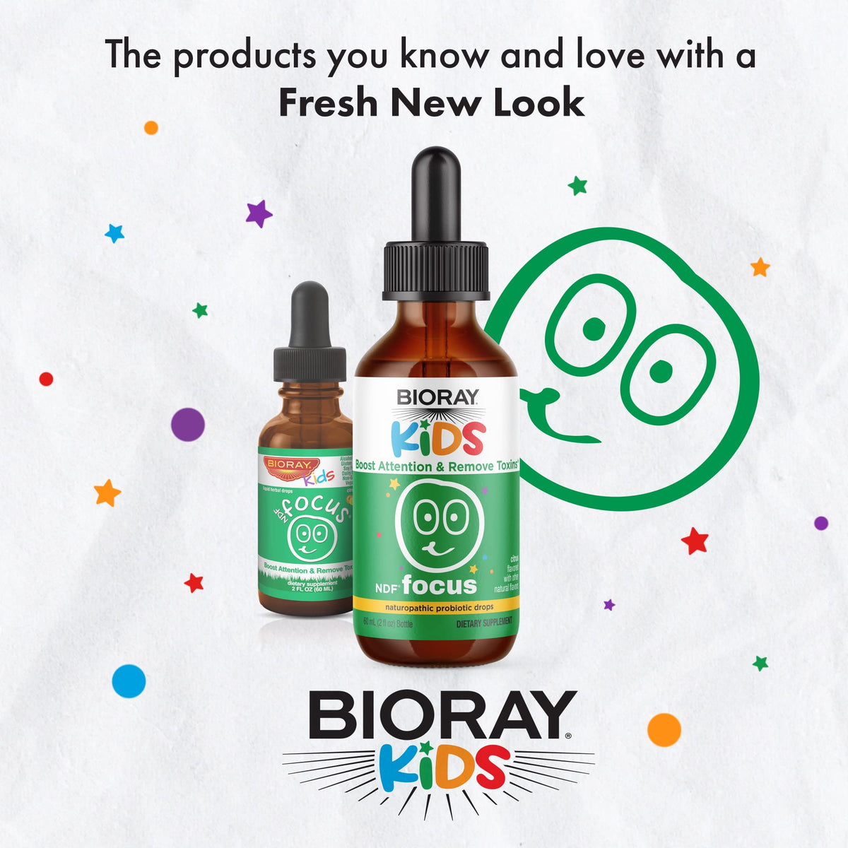 BIORAY Kids NDF Focus 60 ml en situation sur une table