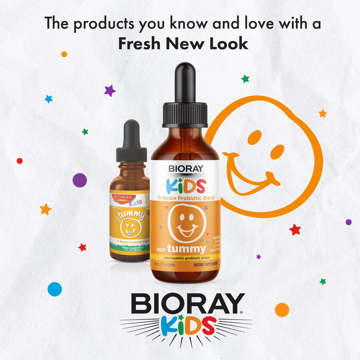 BIORAY Kids NDF Tummy 120 mL en contexte sur une table