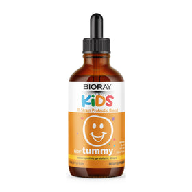 BIORAY Kids NDF Tummy 120 mL flacon avec étiquette framboise