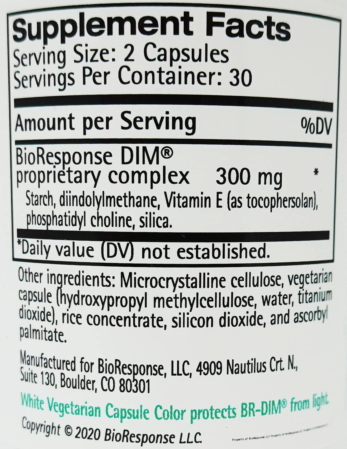 Bioresponse DIM 150 Complément Alimentaire 60 Vcs - capsules en gros plan