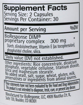 BioResponse DIM 150 mg capsules végétariennes en gros plan