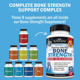 BioSchwartz Complément Alimentaire Calcium 240 gélules avec étiquette visible