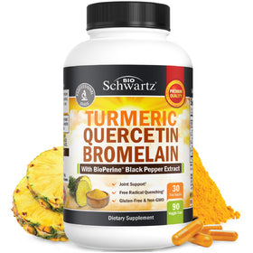 BioSchwartz complément alimentaire curcuma quercétine bromélaïne 90 gélules vue avant