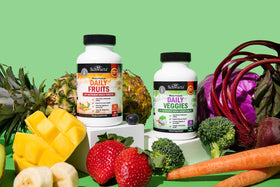 BioSchwartz Complément Alimentaire Fruits et Légumes 372g en gros plan sur l'étiquette