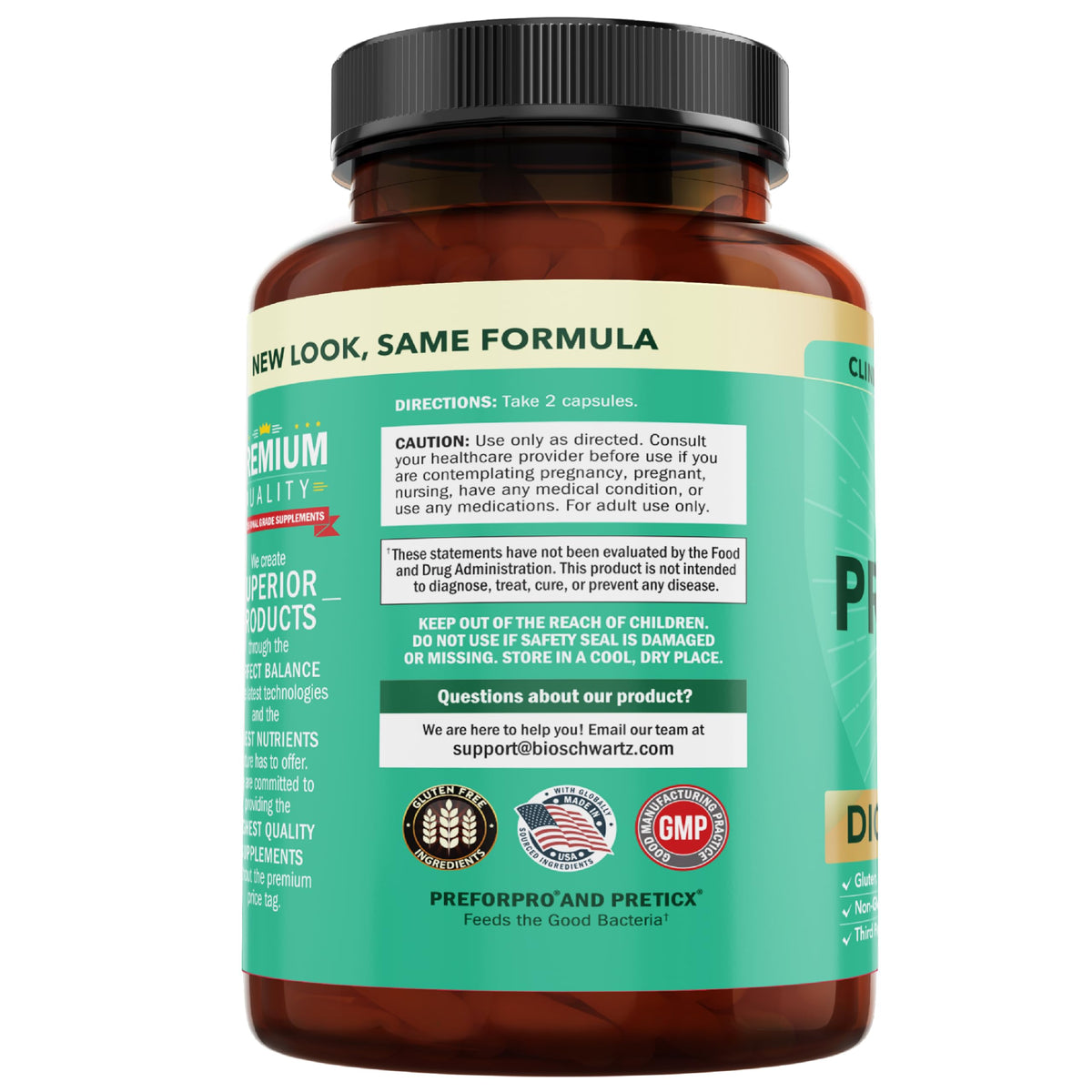 BioSchwartz complément prébiotique 168g ouvert