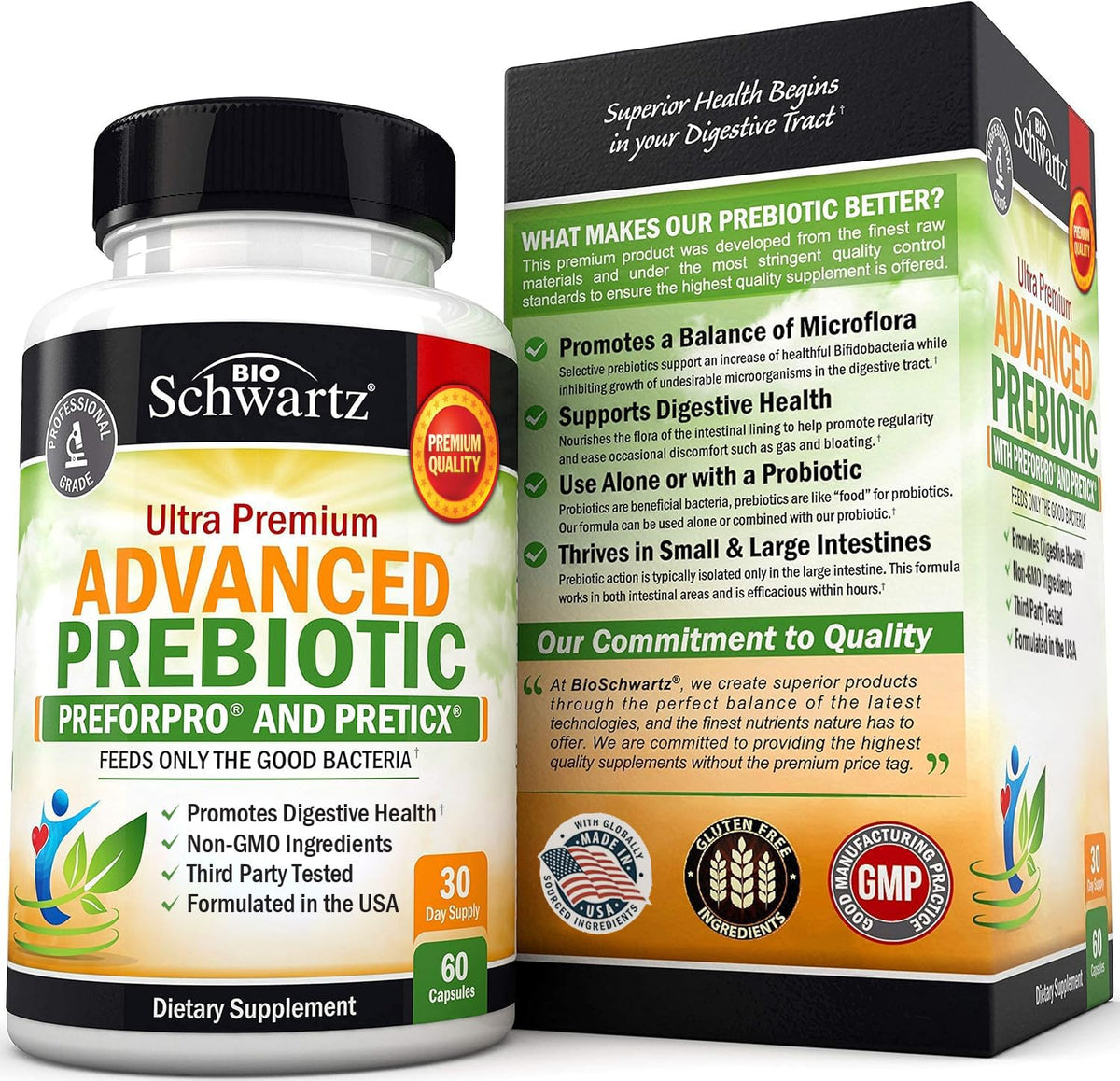 BioSchwartz complément prébiotique 82g avec étiquette