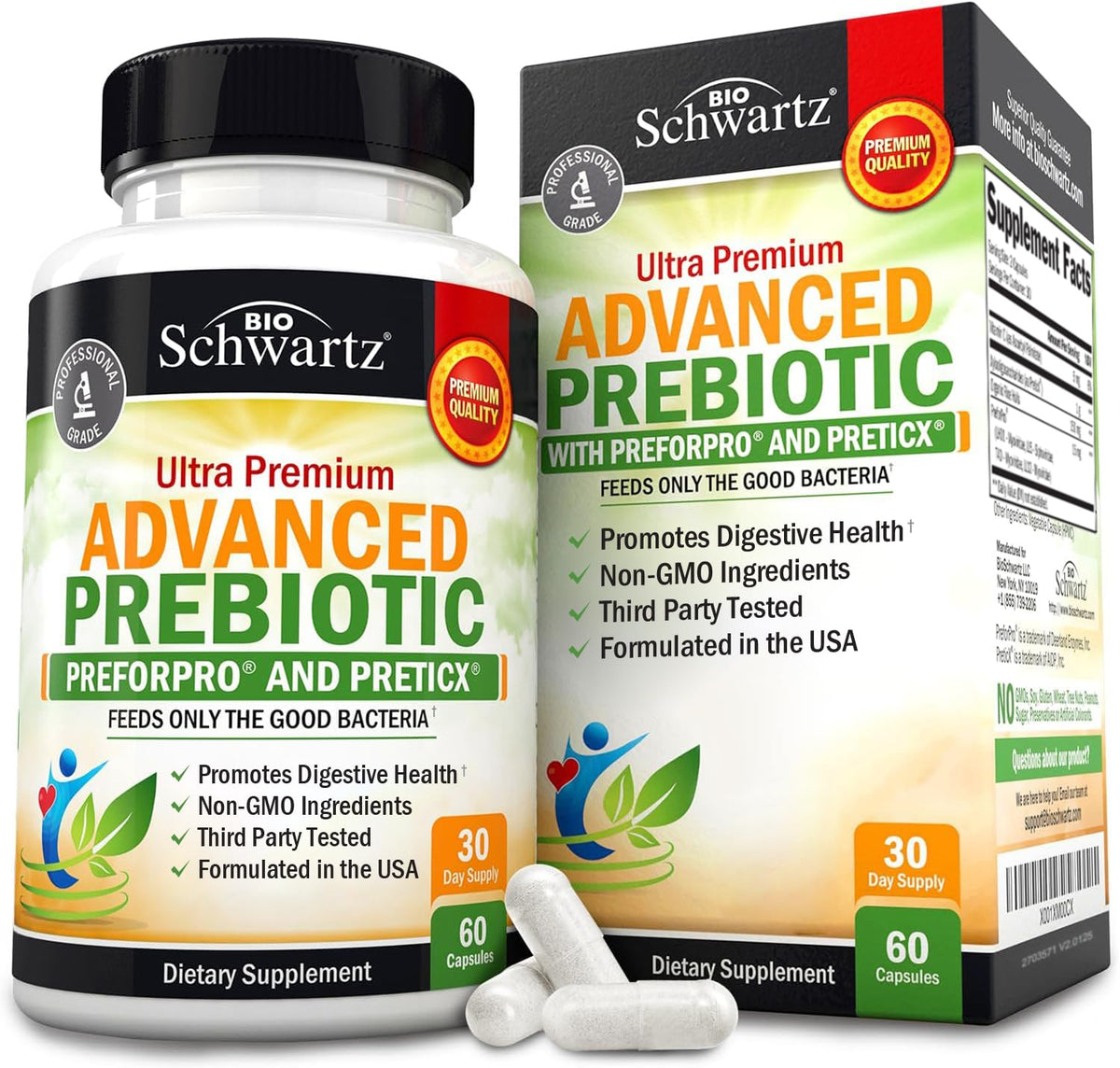 BioSchwartz complément prébiotique 82g vue avant