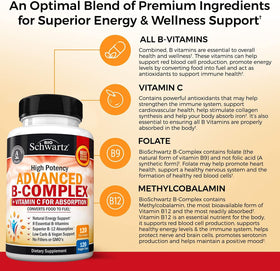 BioSchwartz complexe de vitamines B bouteille de 120 capsules