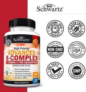 BioSchwartz complexe de vitamines B capsules à l'intérieur de la bouteille