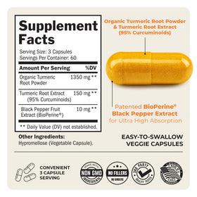 BioSchwartz Curcuma Curcumin avec étiquette visible