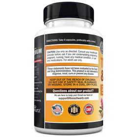 BioSchwartz curcuma et gingembre, étiquette du flacon