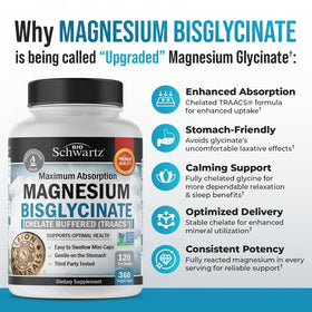 BioSchwartz Magnésium Bisglycinate 360 capsules vue de côté