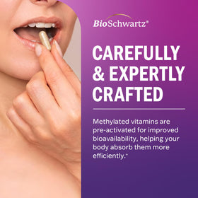 BioSchwartz Multivitamines Methylées pour Femmes - Capsules ouvertes