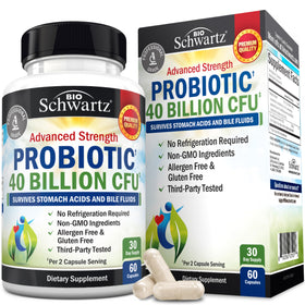 BioSchwartz Probiotiques 40 Milliards CFU 60 capsules vue avant