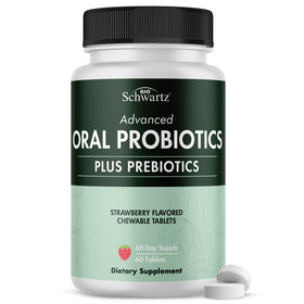 BioSchwartz Probiotiques Orale Fraise 60 Comprimés - Vue de face