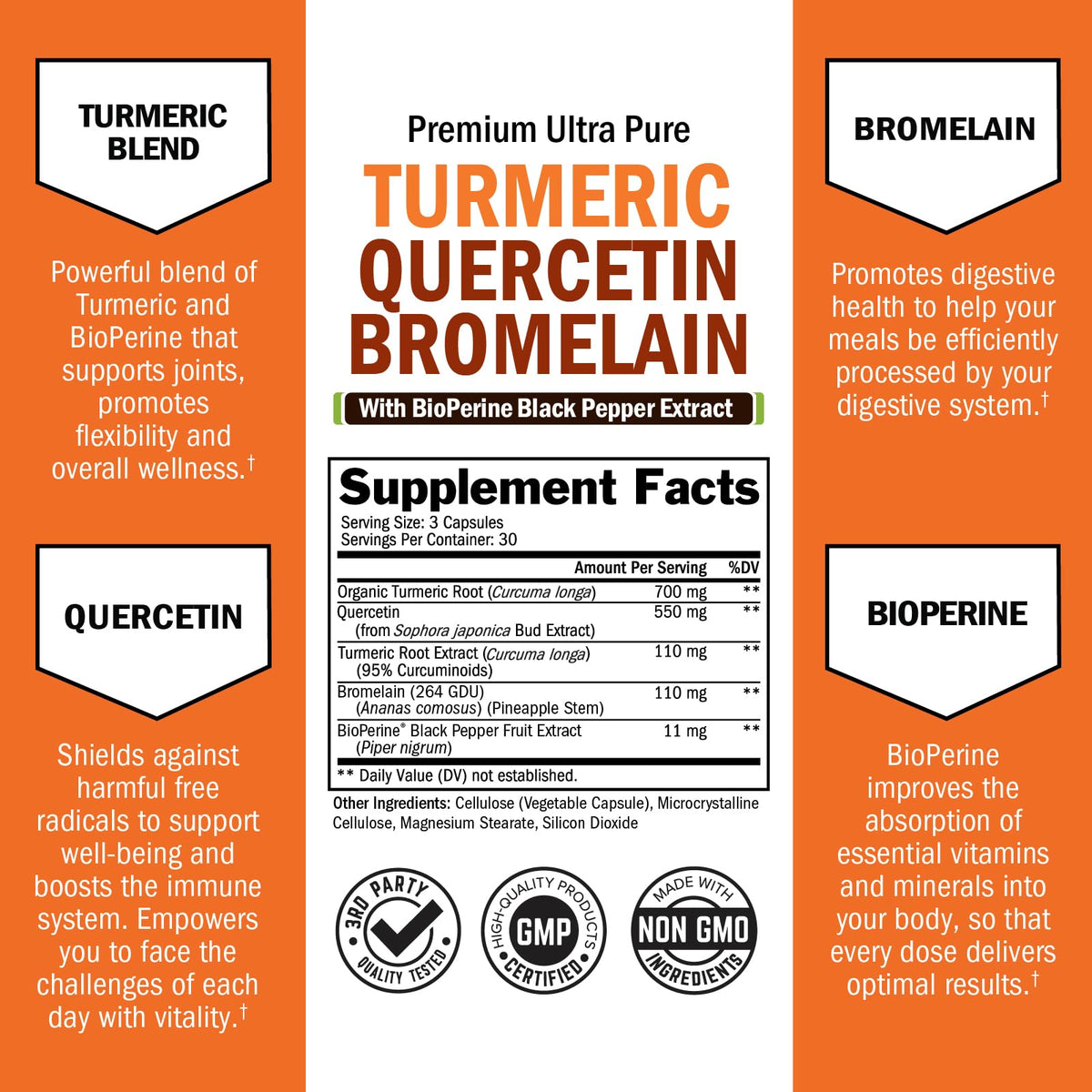 BioSchwartz supplément curcuma avec extrait de poivre noir BioPerine