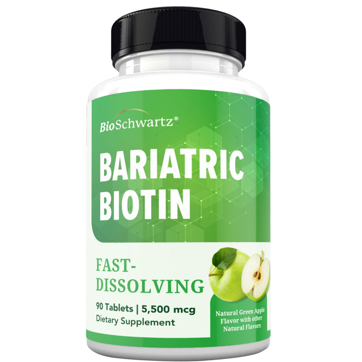 BioSchwartz tablette à mâcher de biotine au goût pomme verte
