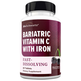BioSchwartz Vitamine C avec Fer 45mg comprimés à mâcher saveur cerise noire vue avant