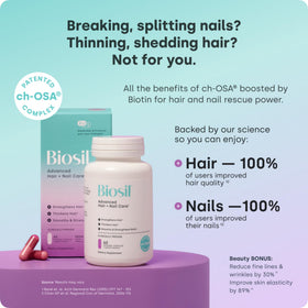 Biosil Capsules ouvertes montrant la taille