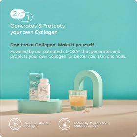 Biosil Collagène, présentation avec éléments naturels