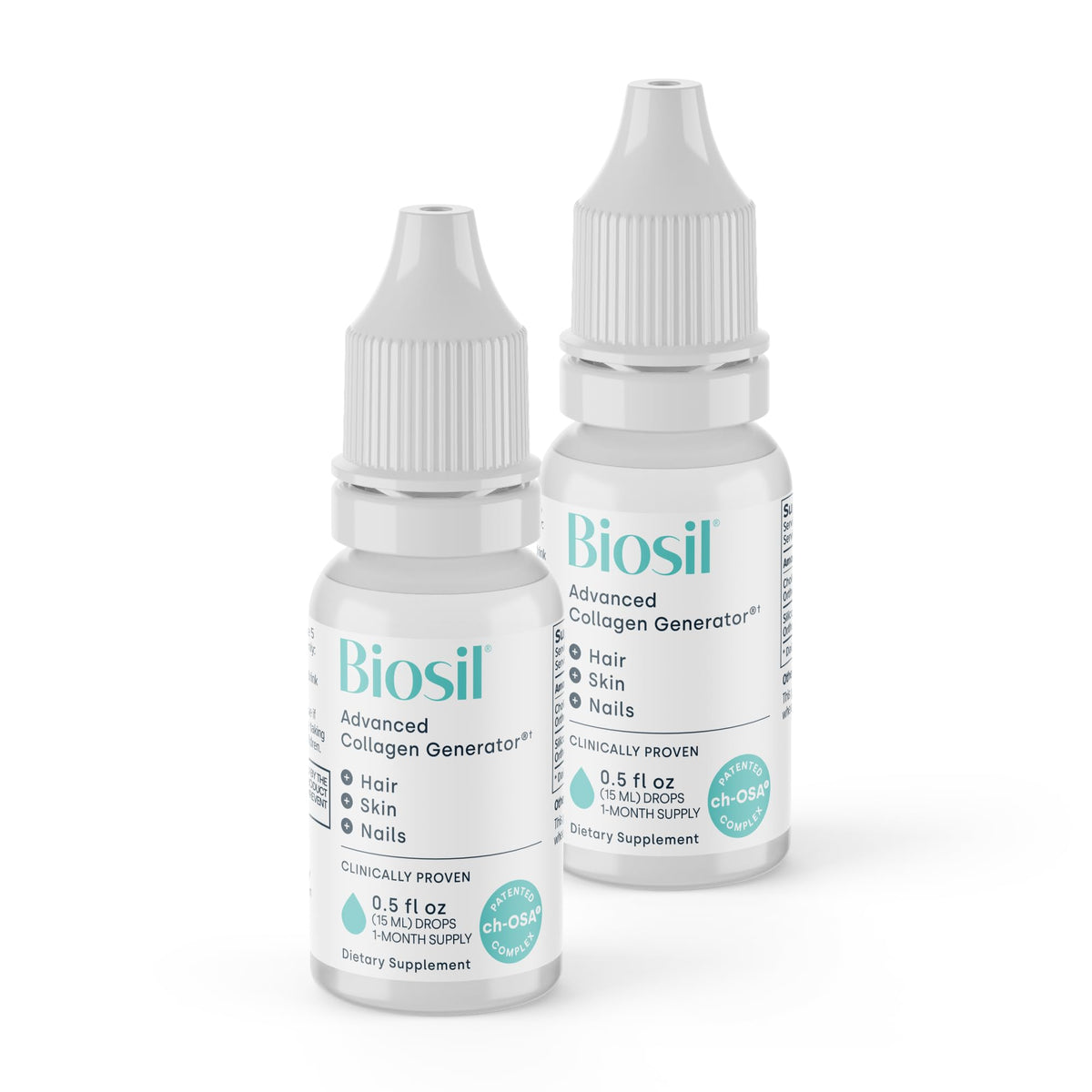 Biosil Complément Alimentaire Collagène 2 flacons de 15 ml front view
