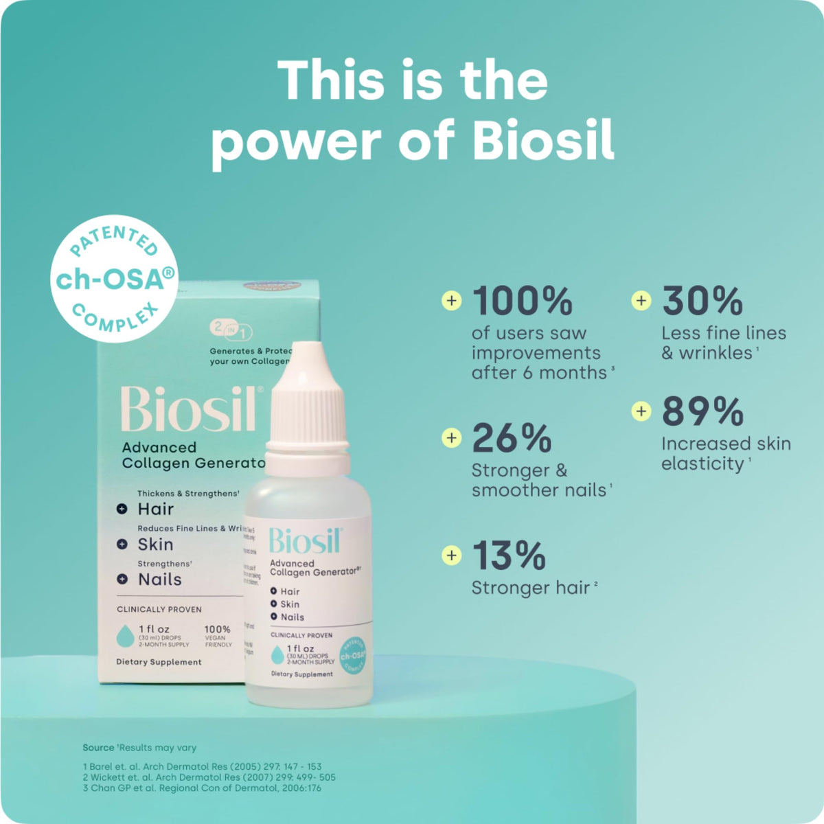 Biosil Complément Alimentaire Collagène gouttes avec étiquette
